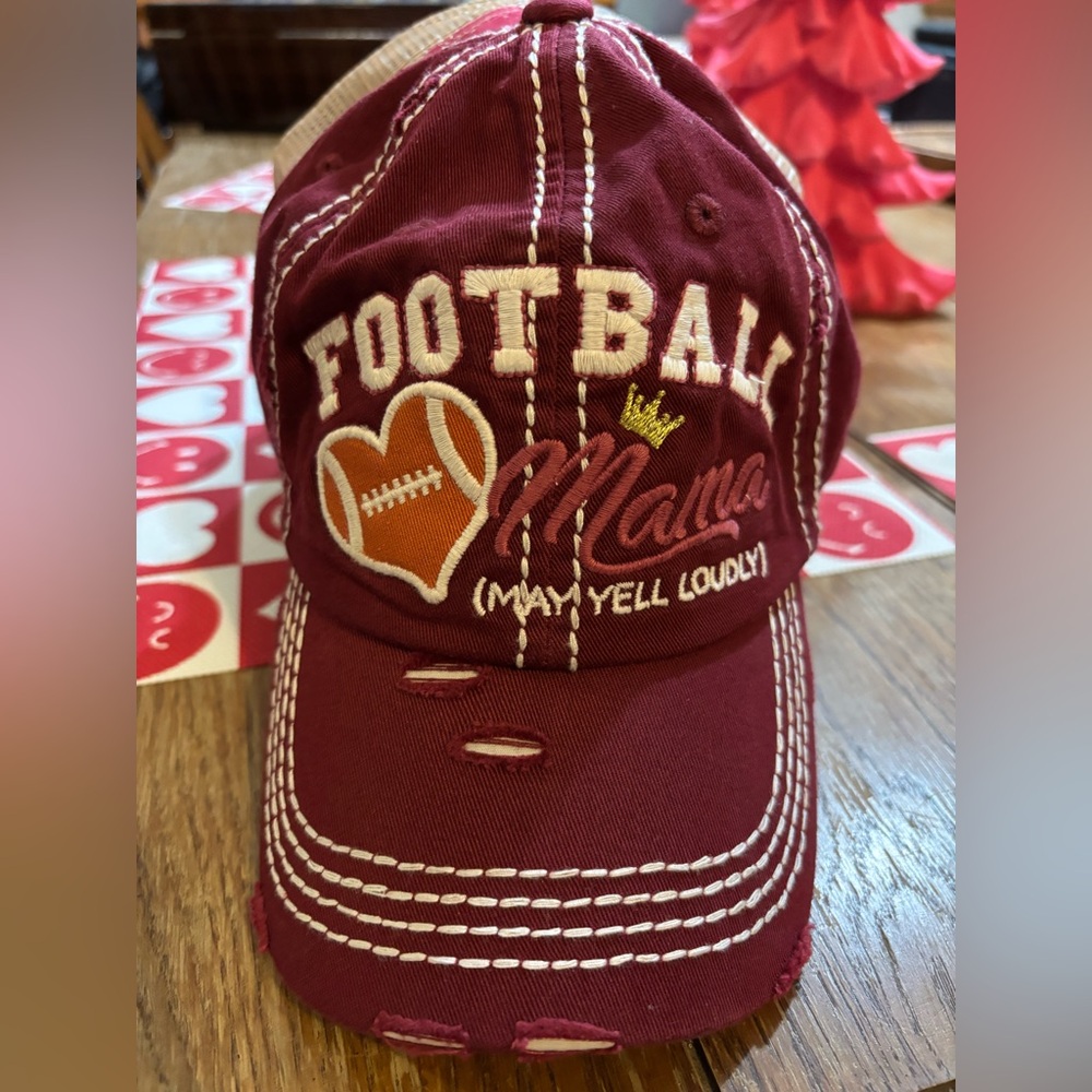 Football Mama Burgundy Cap